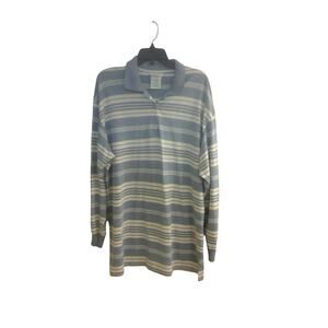 Cottage Essentials Blouse, women's size XL, Striped shirt, Long Sleeve, Collar